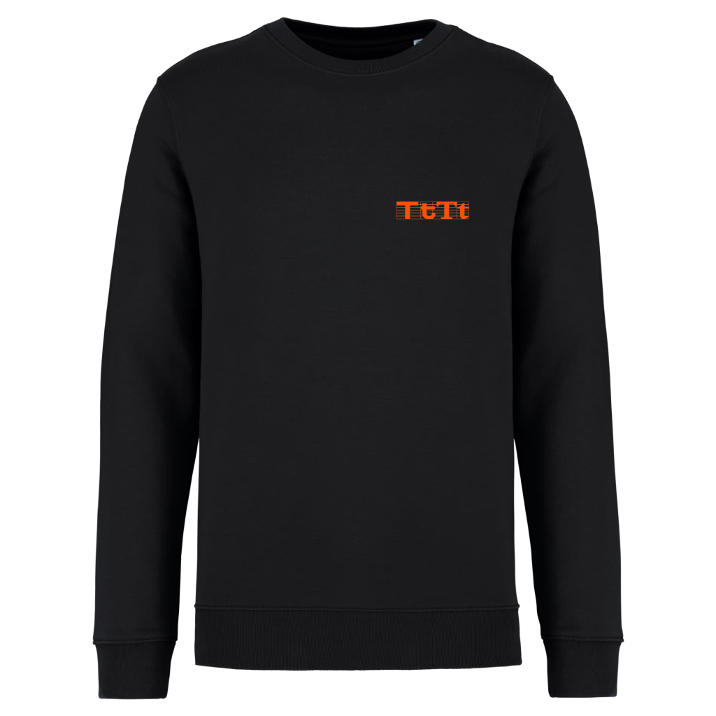 ttt unlimited Sweater Black Chest Logo Red