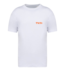 ttt unlimited T-shirt White Chest Logo Red