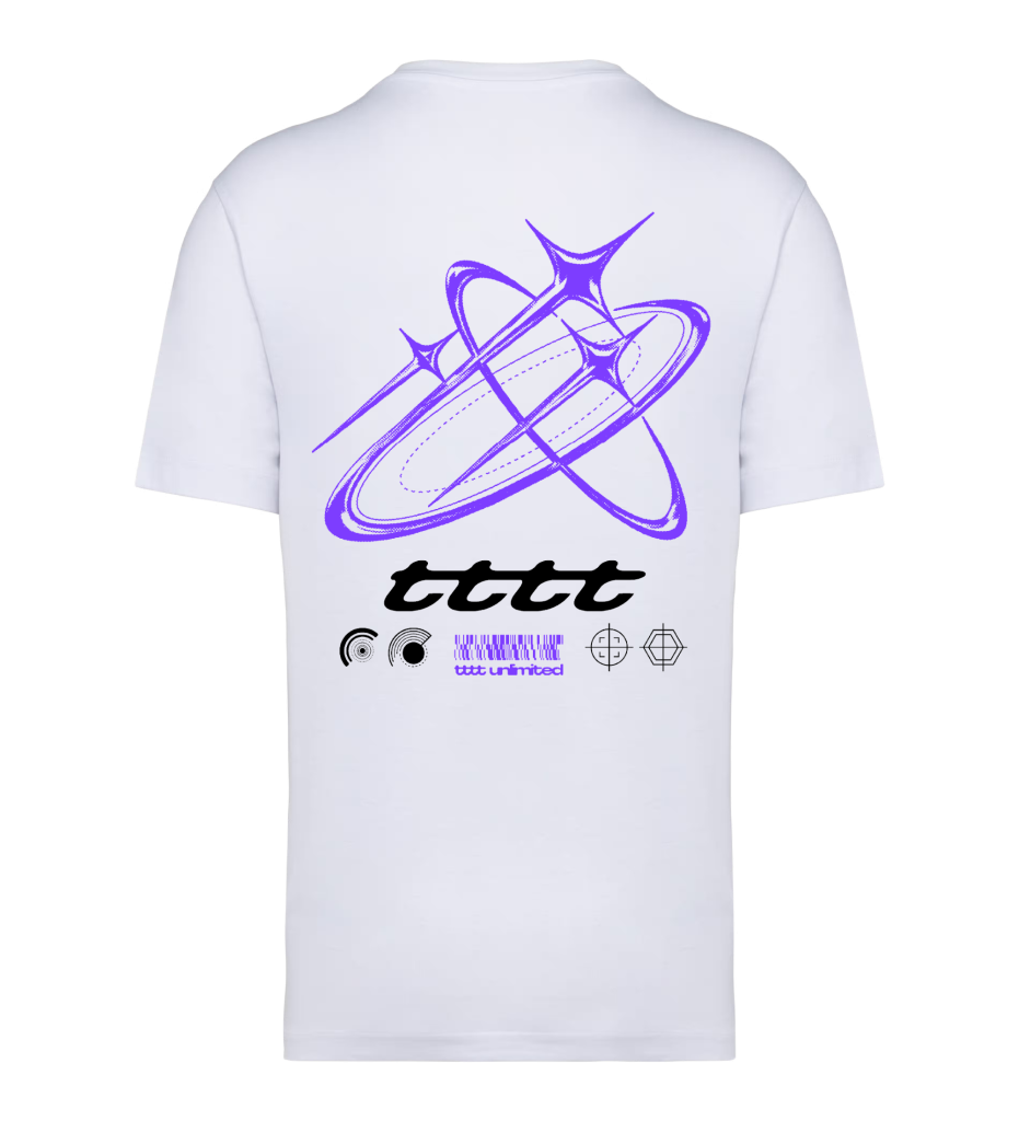 ttt unlimited T-shirt White Purple Stars