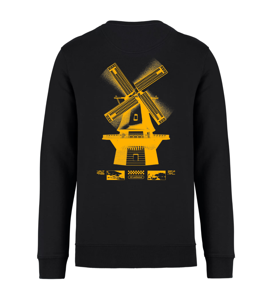 tttt Sweater Black Windmill Yellow