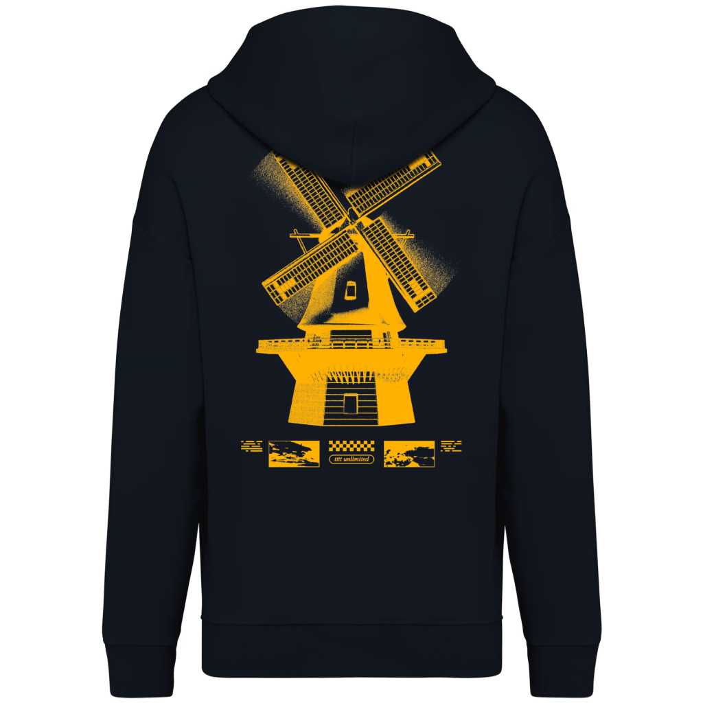 tttt unlimited Hoodie Black Windmill Yellow