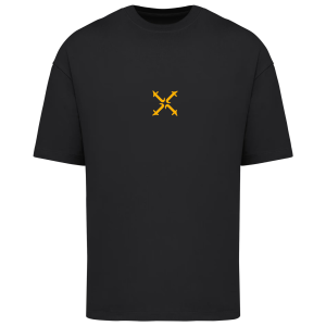 tttt unlimited T-shirt Black Mid Chest Yellow