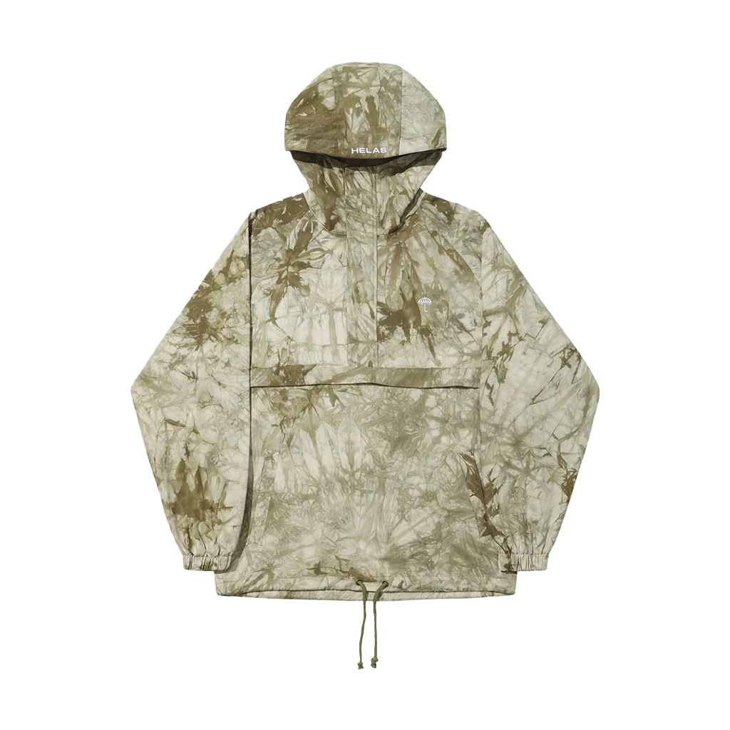 HÉLAS TIE CAMO HOODED QUARTER ZIP JACKET BEIGE