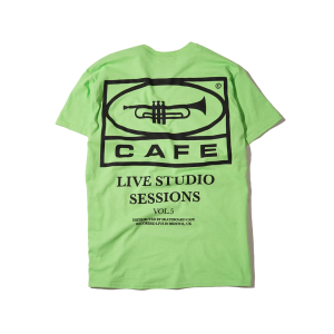 Cafe T-Shirt Lime / Black