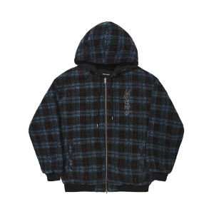 HÉLAS OCARO REVERSIBLE CHECKERED FULL ZIP JACKET NAVY/BLACK