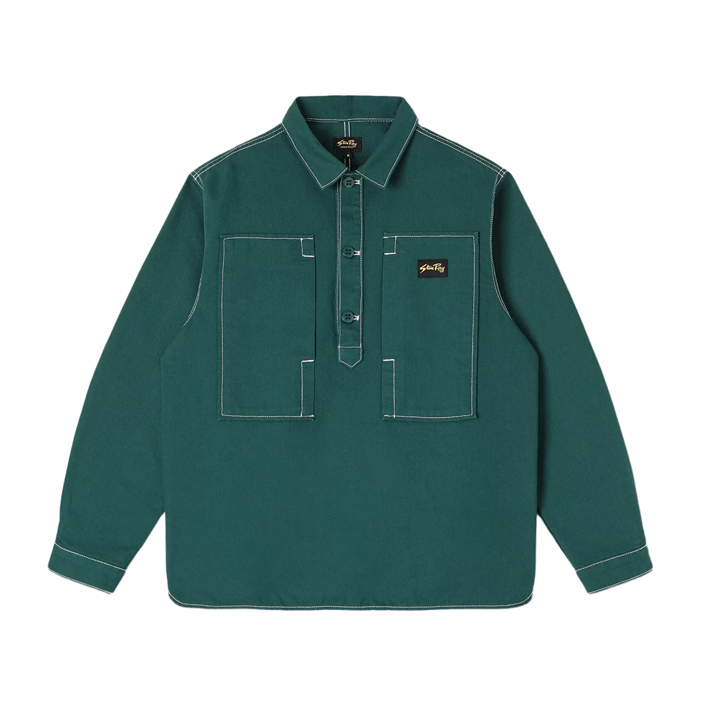 Stan Ray Painters Pop Over Shirt Botanical Green Bedford