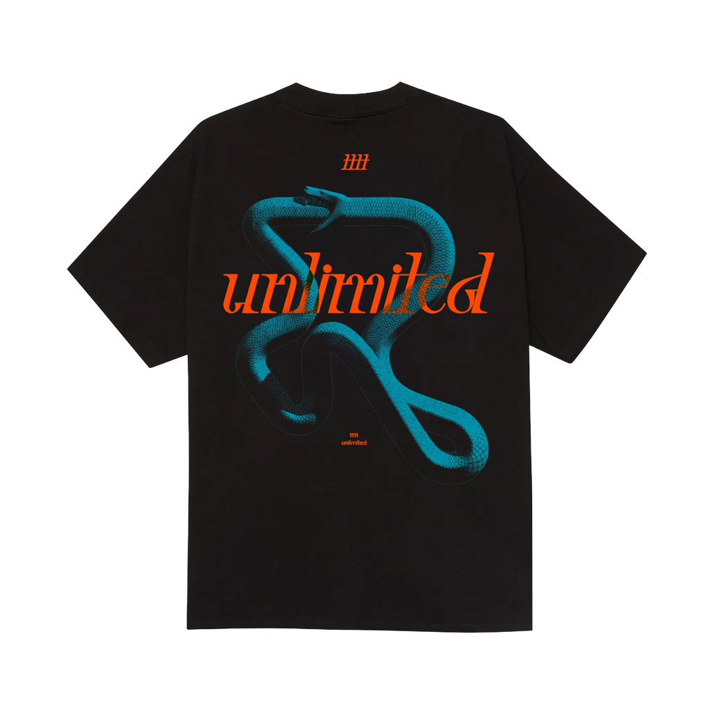 TTTT UNLIMITED SNAKE T-SHIRT BLACK