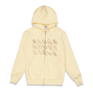THE LOOSE COMPANY SLIPPER ZIP UP HOODIE CREAM