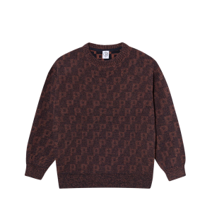 POLAR GEORGE SWEATER P PATTERN NAVY/ORANGE