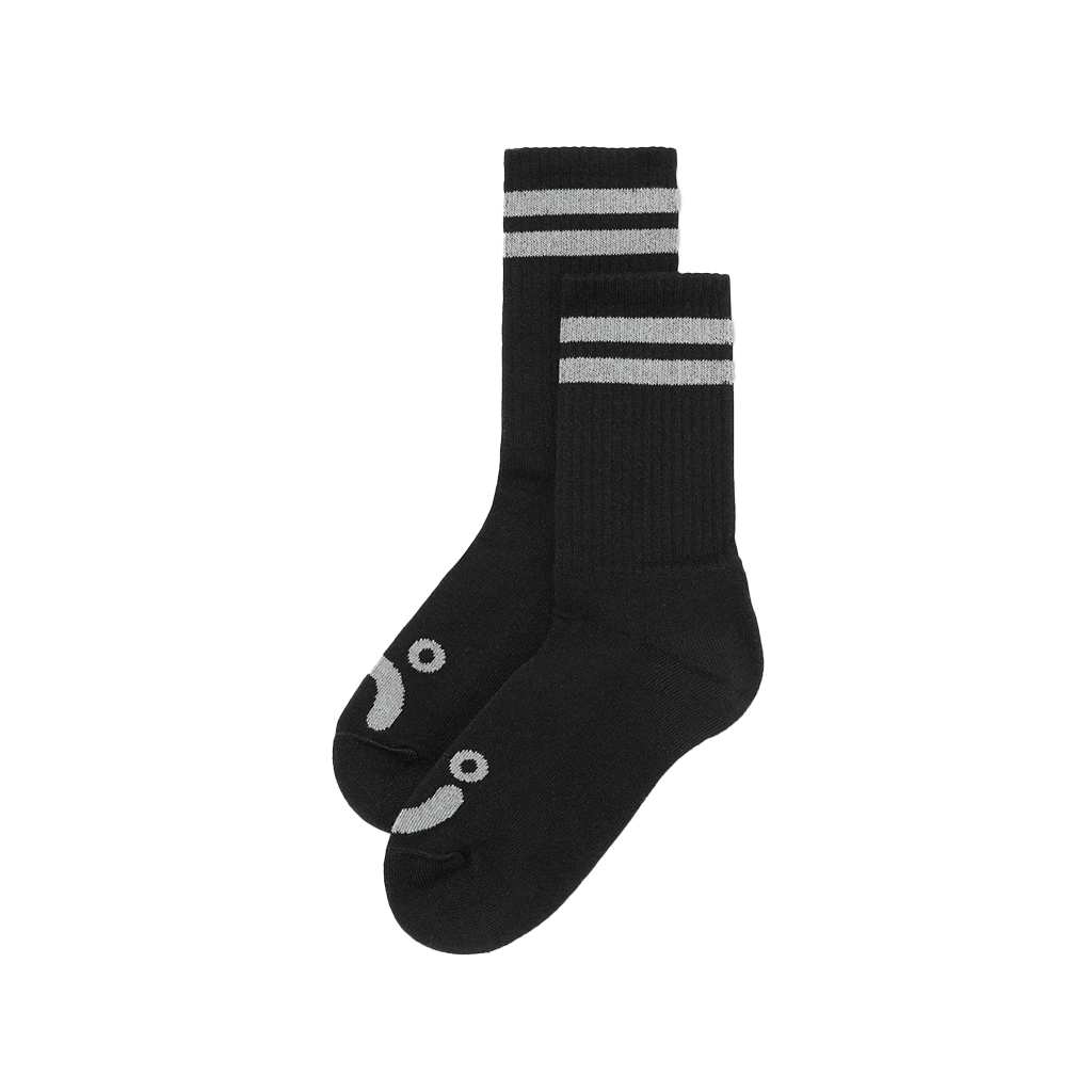 POLAR RIB SOCKS HAPPY SAD BLACK/GREY