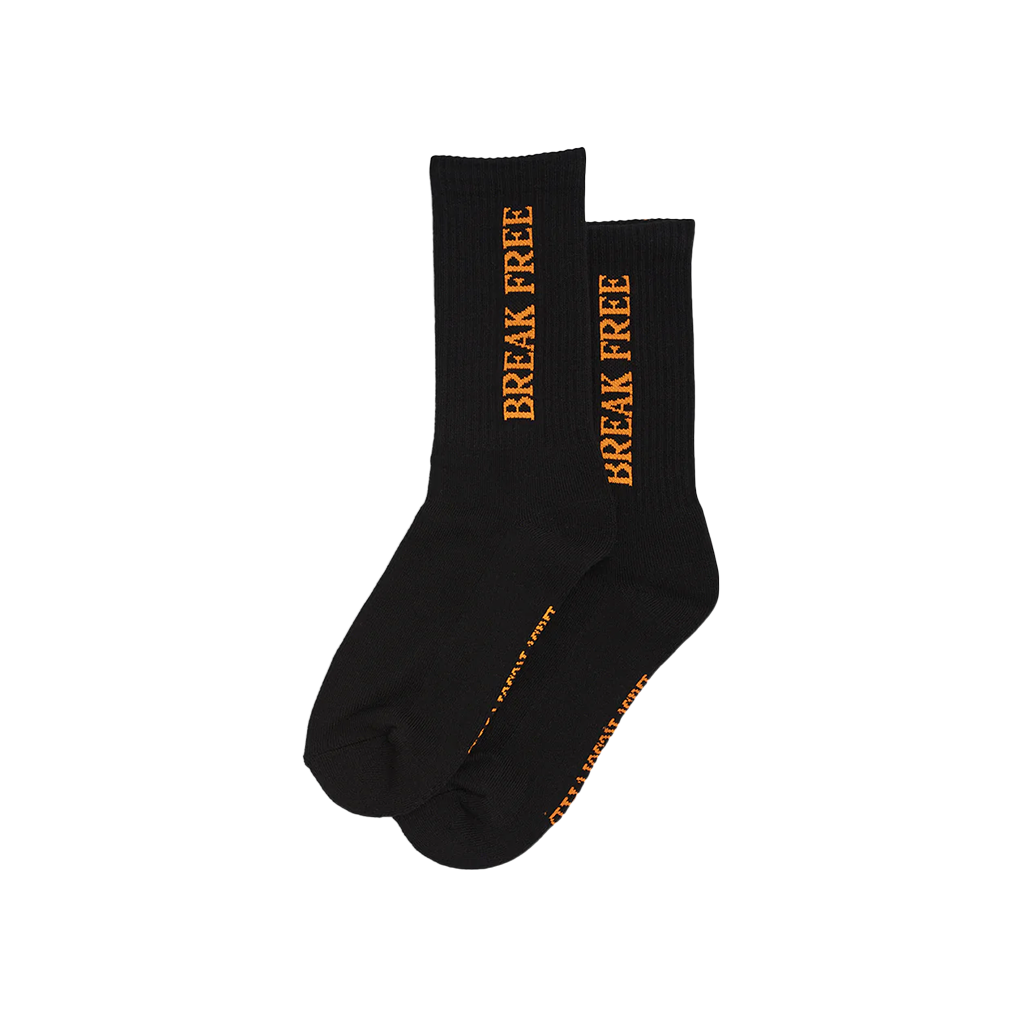 LAST RESORT BREAK FREE CREW SOCK BLACK/ORANGE