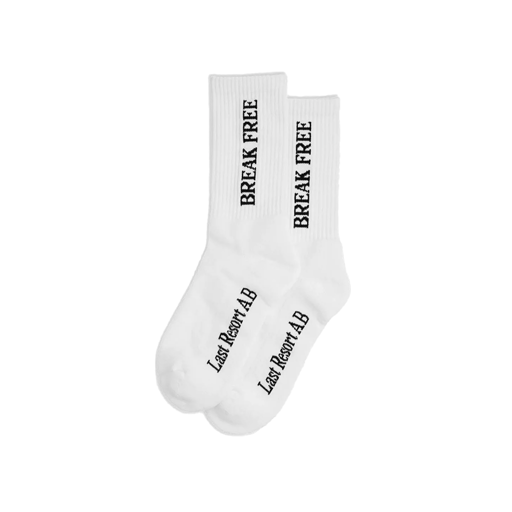 LAST RESORT BREAK FREE CREW SOCK WHITE/BLACK