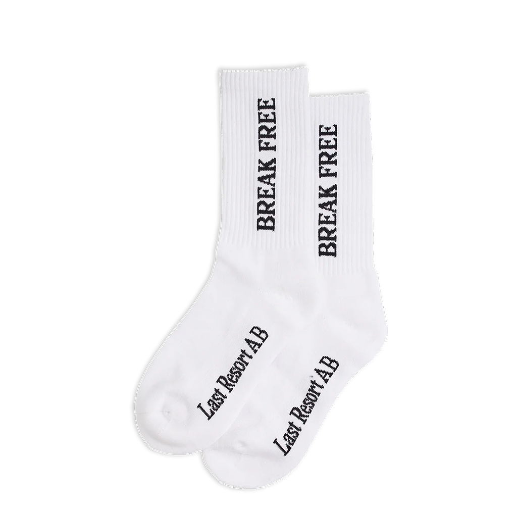 LAST RESORT AB SOCKS BREAK FREE WHITE