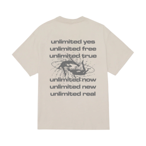 tttt unlimited YES T-SHIRT - off white grey