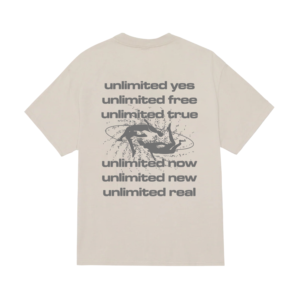 tttt unlimited YES T-SHIRT - off white grey